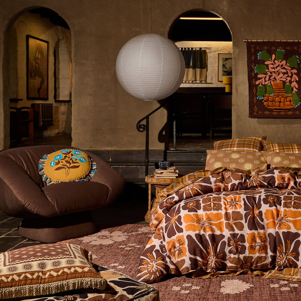 Sage X Clare - Layla Embroidered Cushion