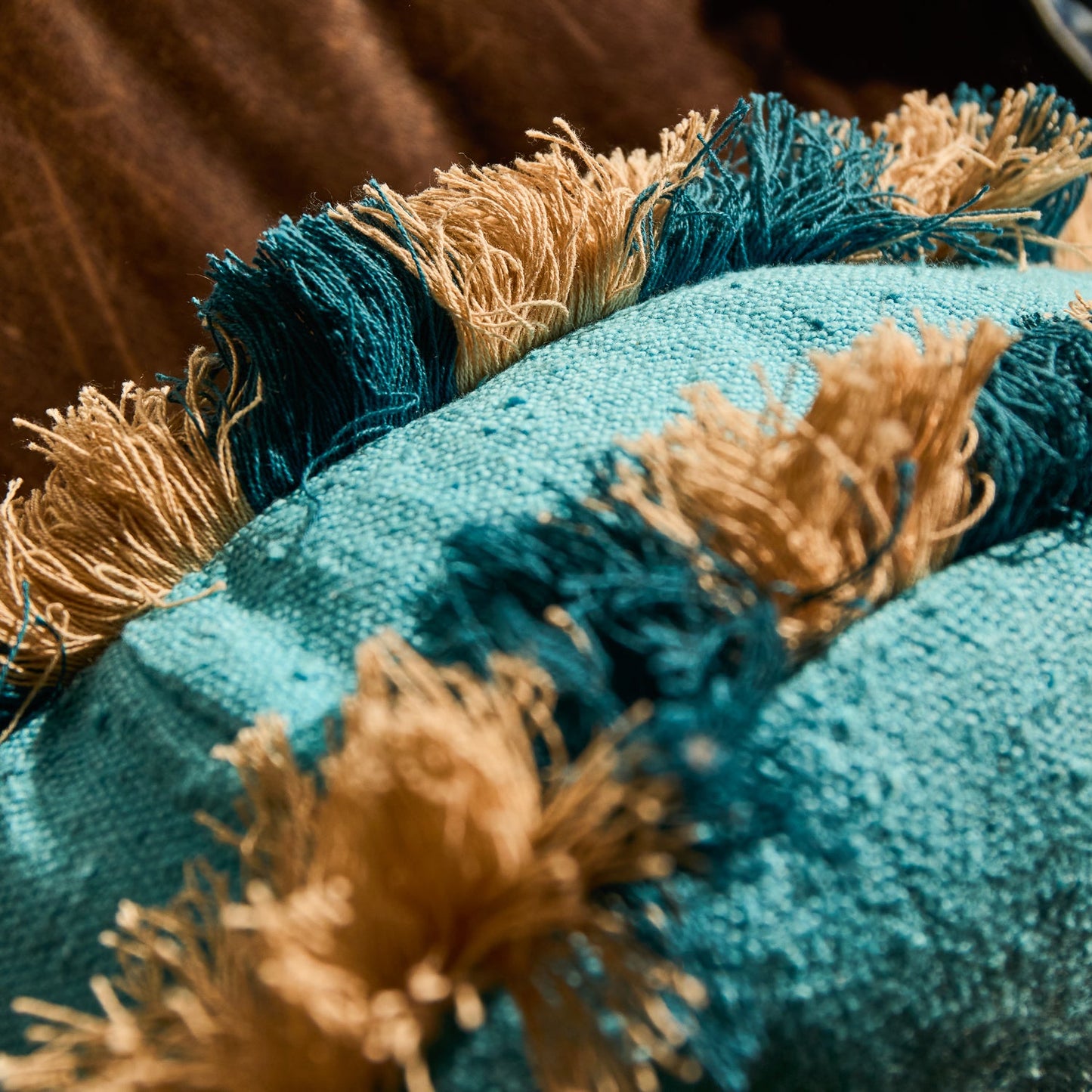 Sage X Clare - Reese Round Cushion - Turquoise