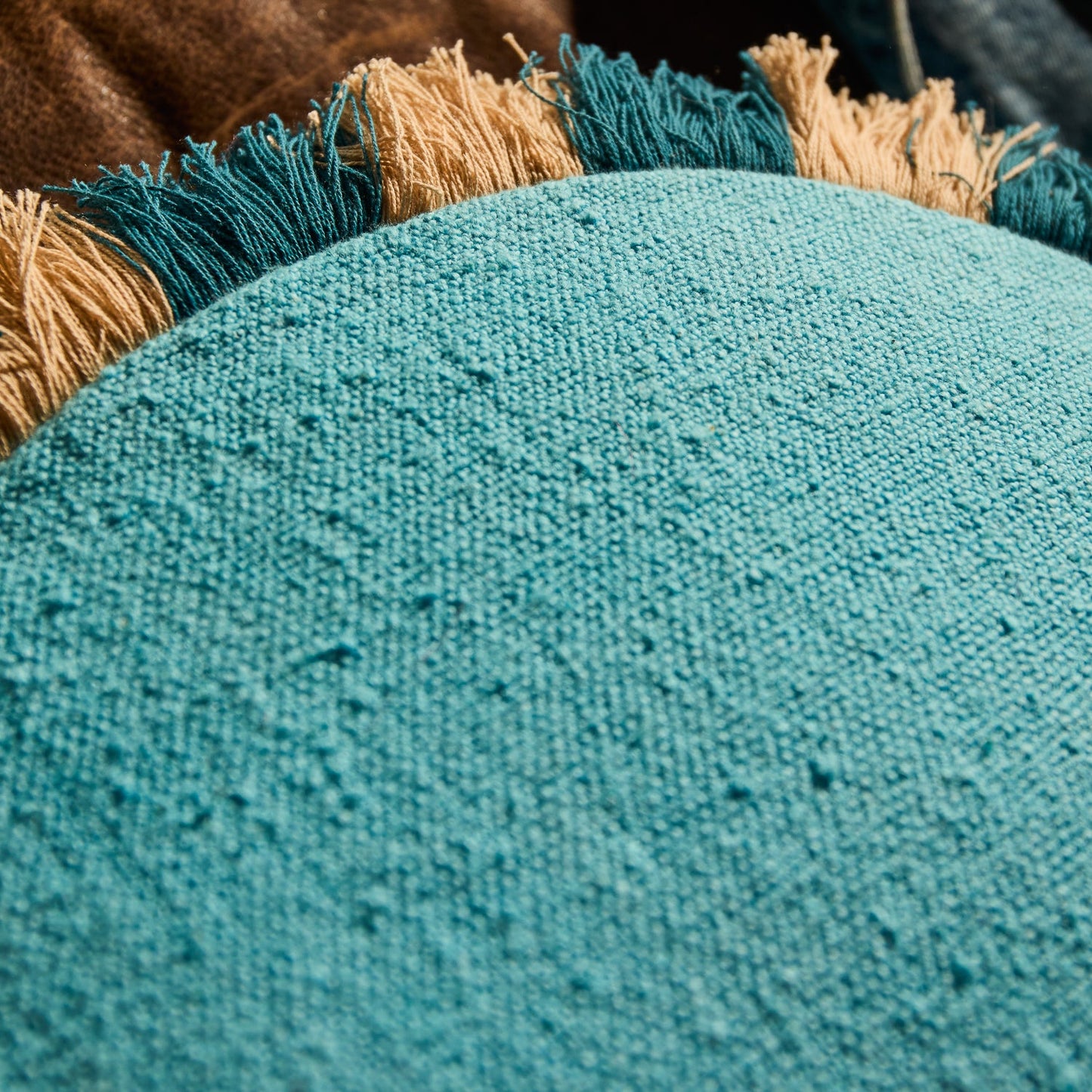 Sage X Clare - Reese Round Cushion - Turquoise