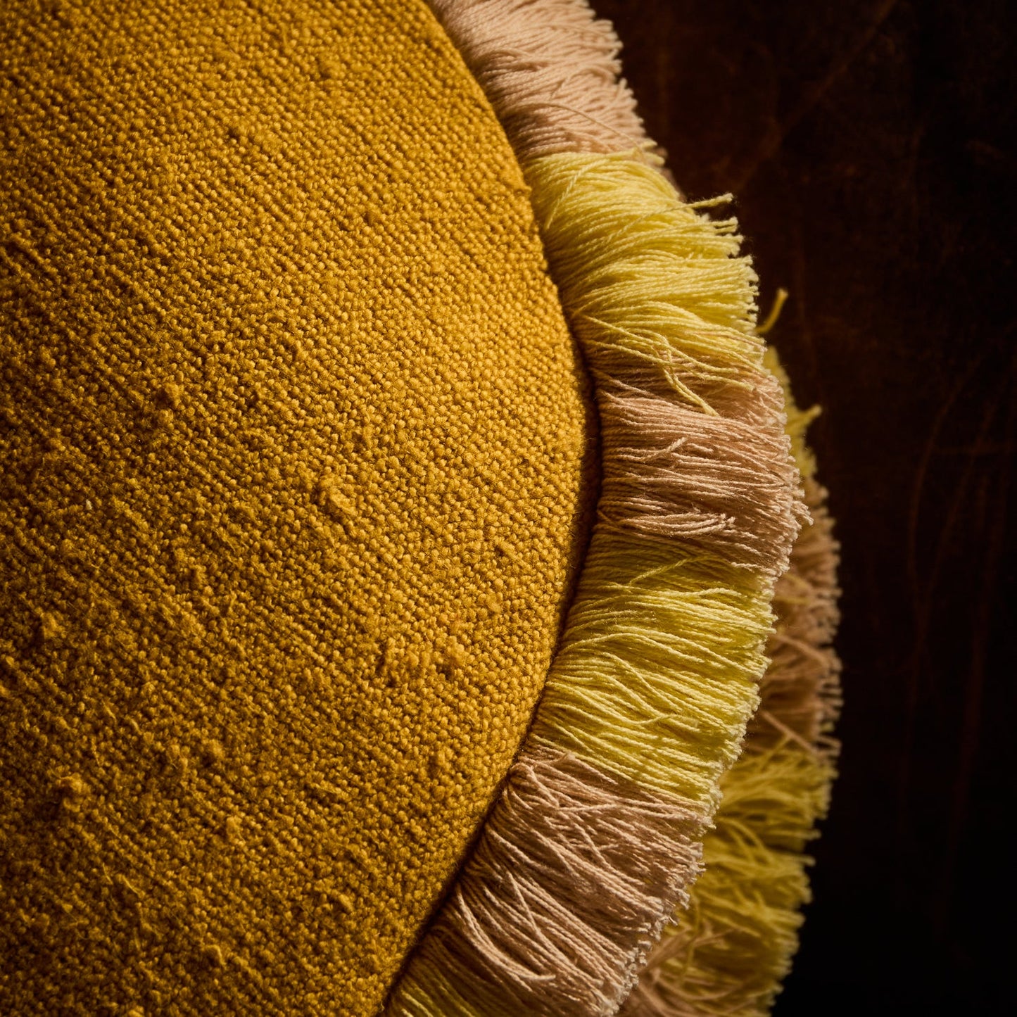 Sage X Clare - Reese Round Cushion - Ochre