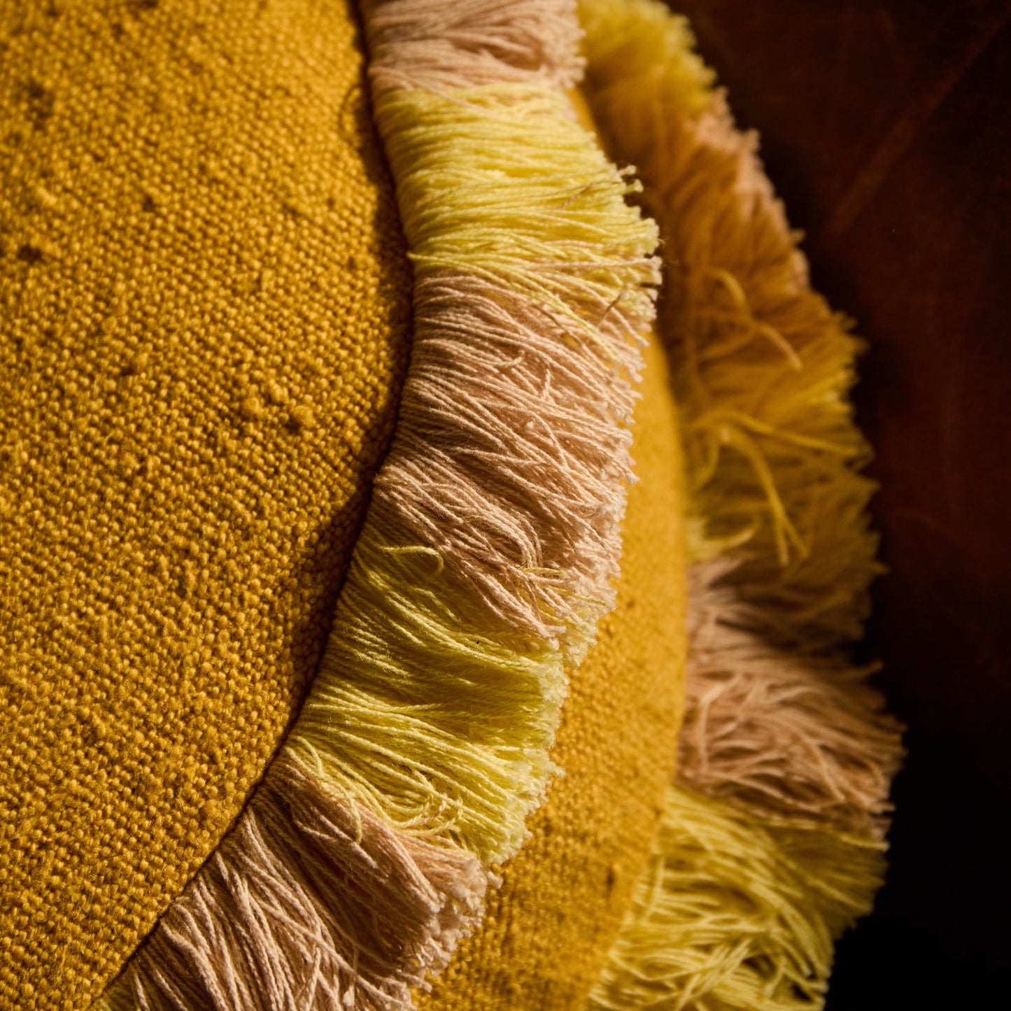 Sage X Clare - Reese Round Cushion - Ochre
