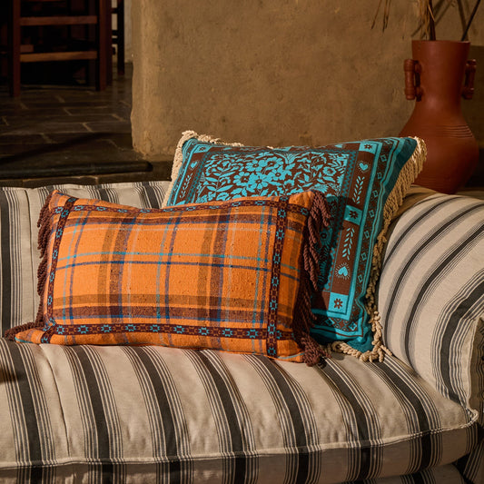 Sage X Clare - Frances Woven Cushion - Citrine