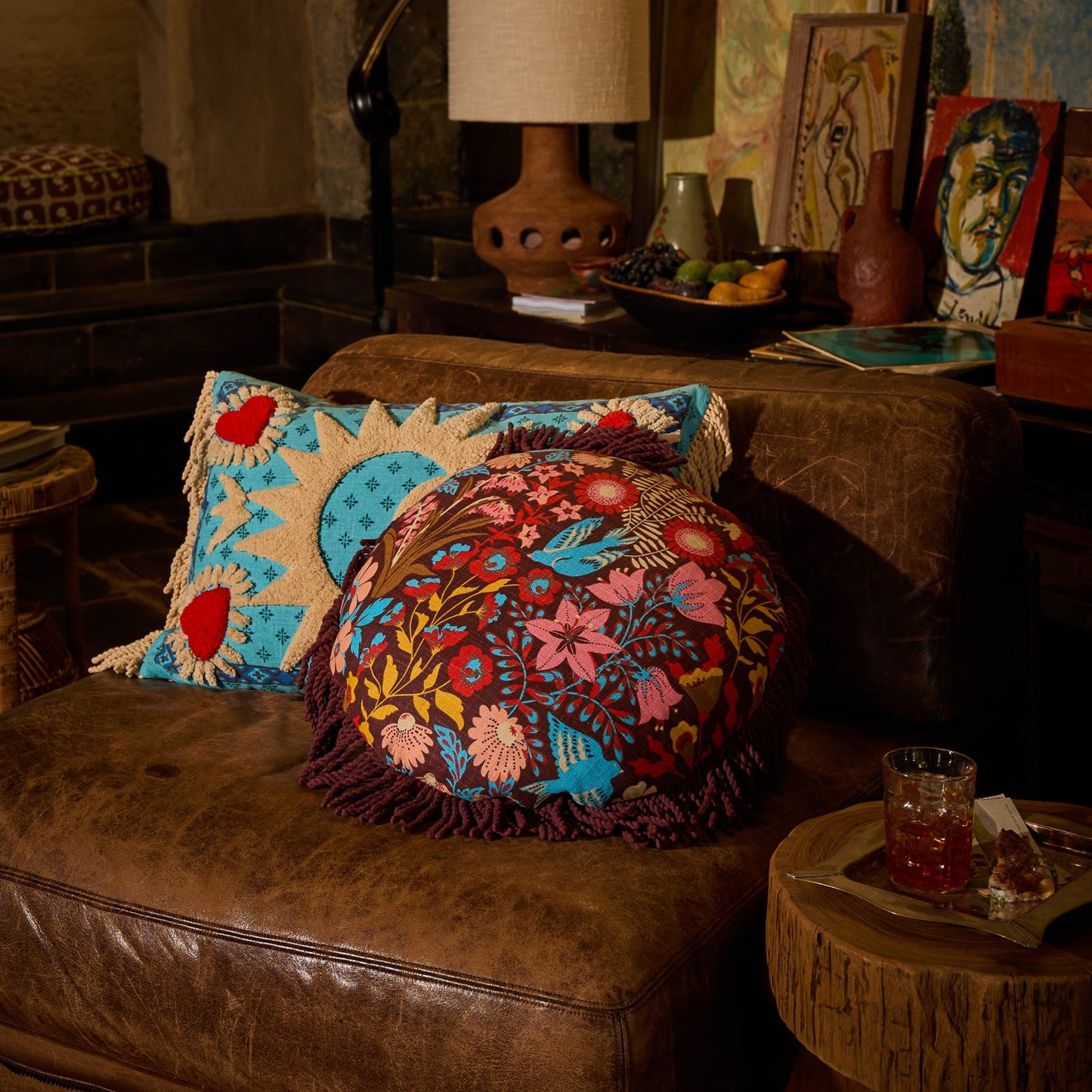 Sage X Clare - Sloane Round Cushion