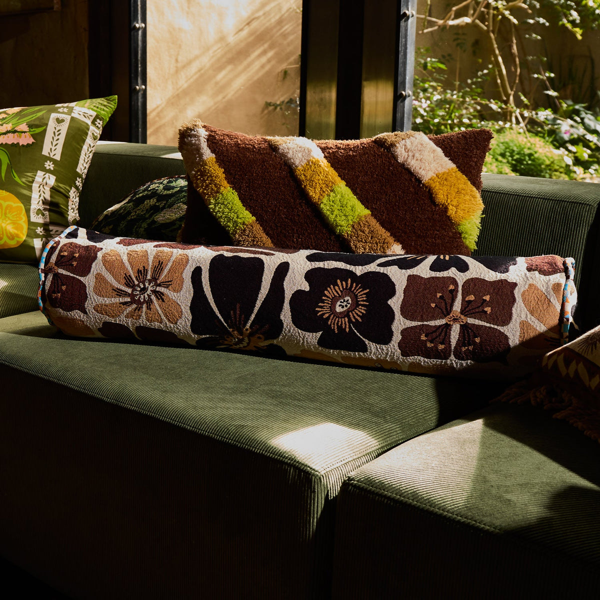 Sage X Clare - Jolene Jacquard Bolster Cushion
