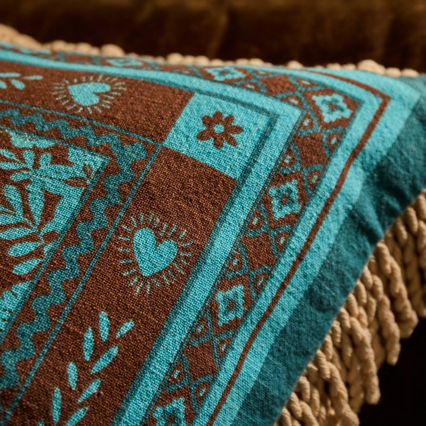 Sage X Clare - Odessa Reversible Cushion - Turquoise