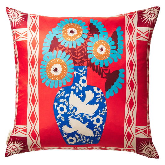 Sage X Clare - Cleo Cushion - Poppy