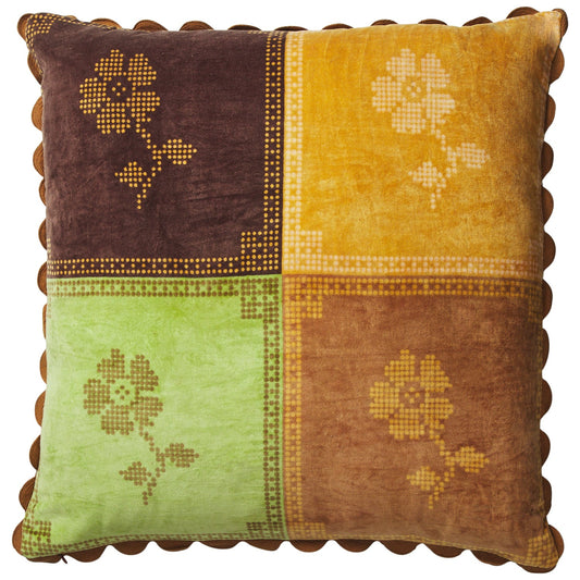 Sage X Clare - Bonny Reversible Velvet Cushion - Tigers Eye