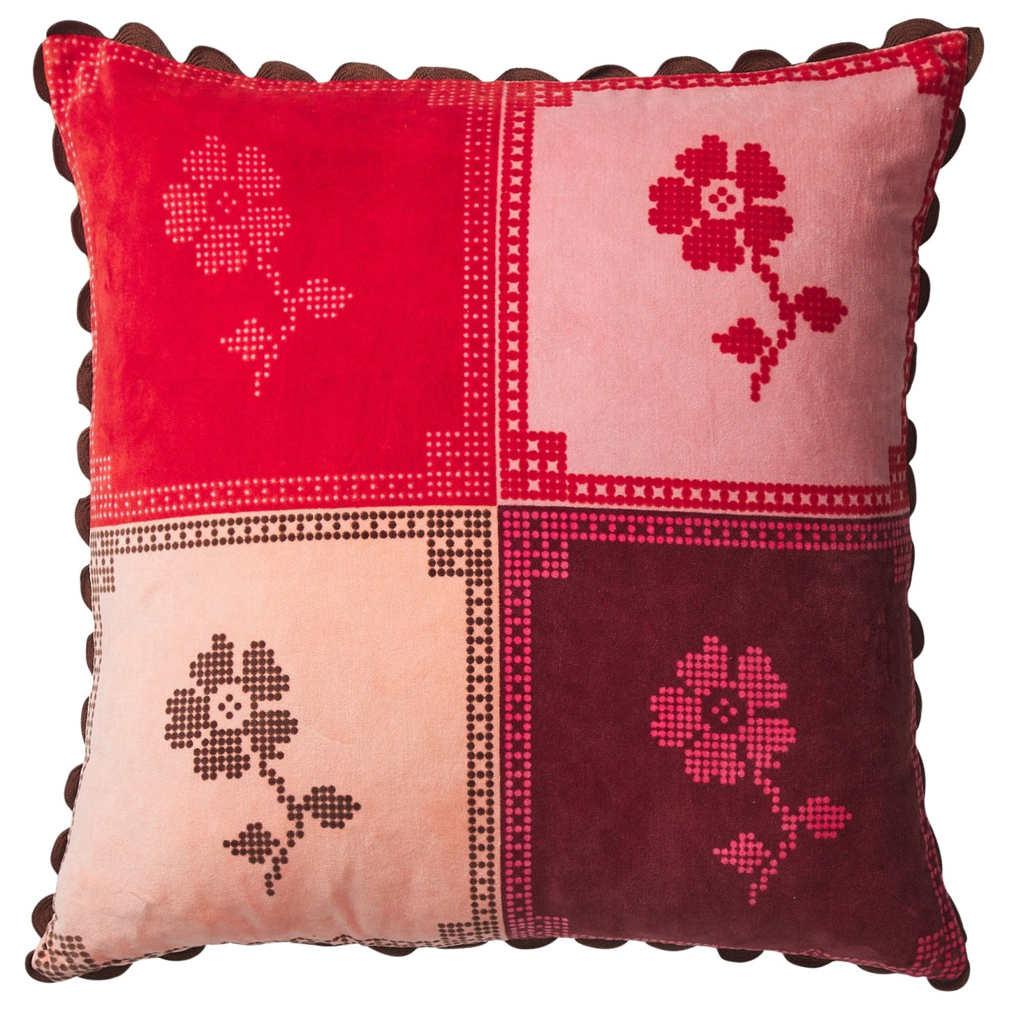 Sage X Clare - Bonny Reversible Velvet Cushion - Sienna