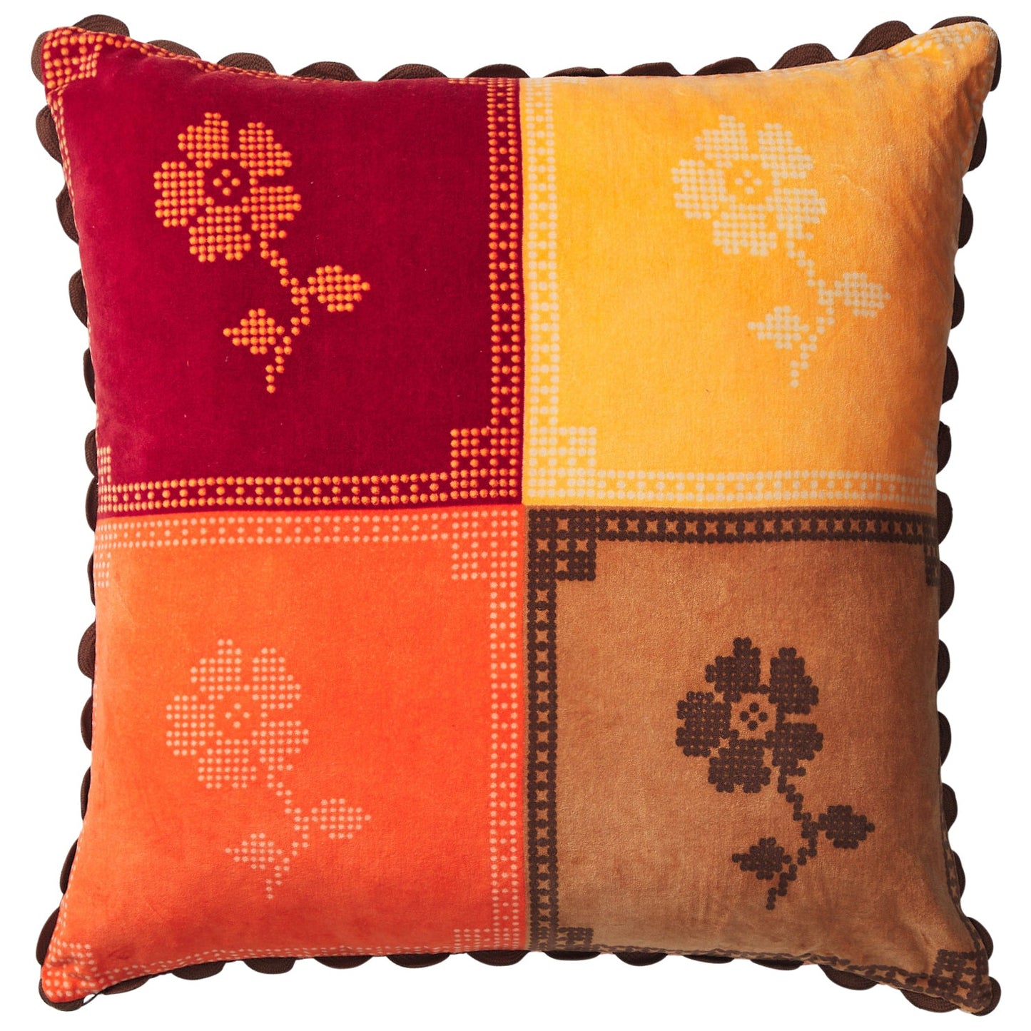 Sage X Clare - Bonny Reversible Velvet Cushion - Sienna