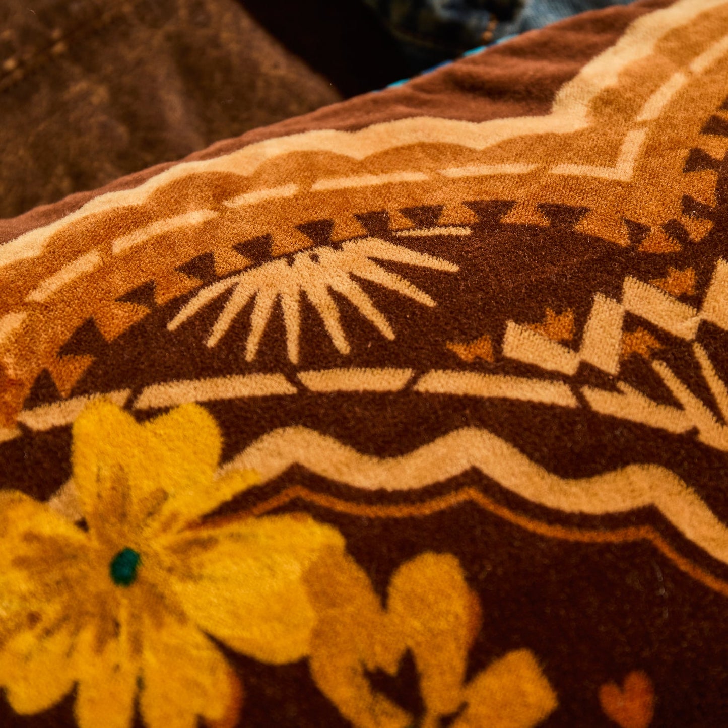 Sage X Clare - Marnie Velvet Cushion - Umber
