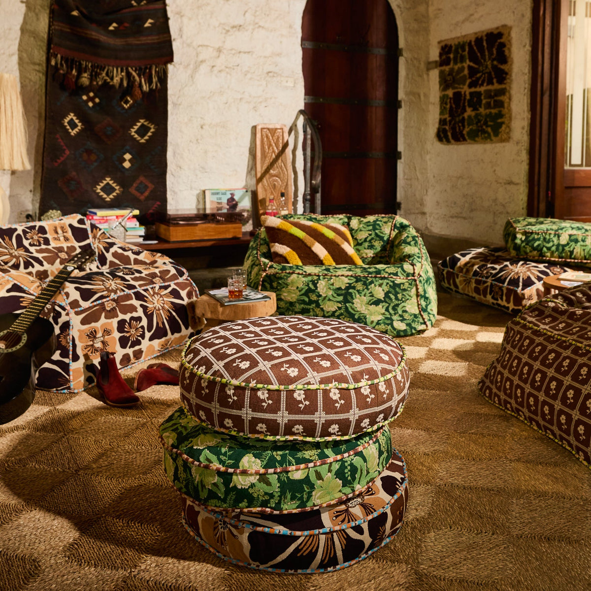 Sage X Clare - Bonny Jacquard Round Floor Cushion