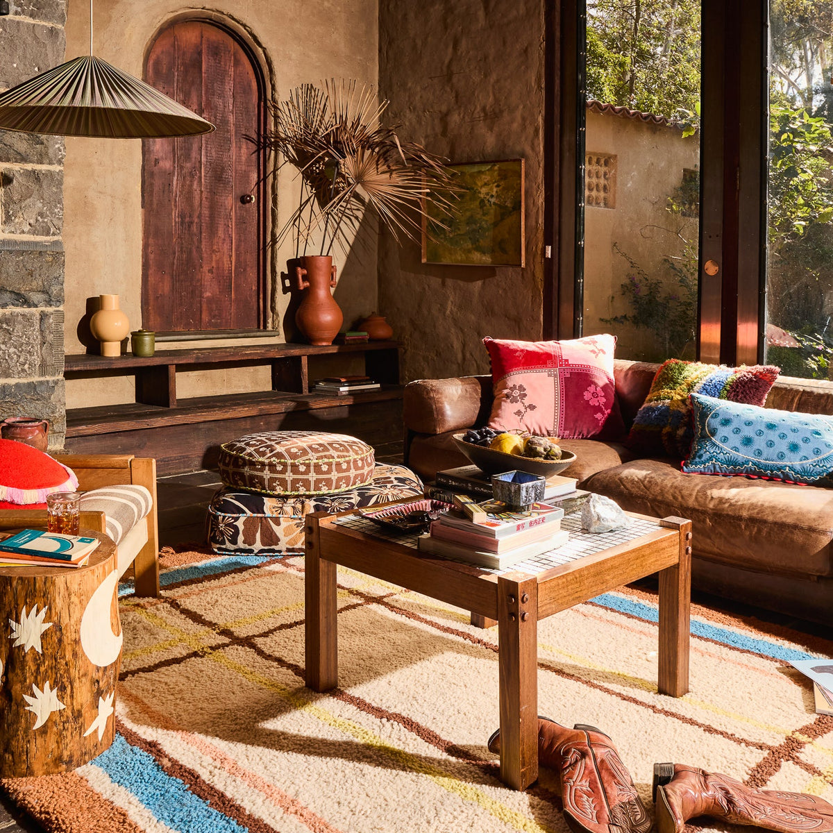 Sage X Clare - Bonny Jacquard Round Floor Cushion