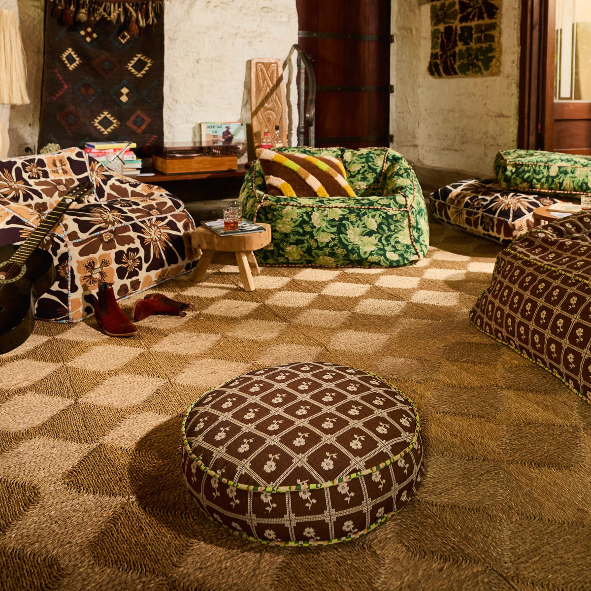 Sage X Clare - Bonny Jacquard Round Floor Cushion