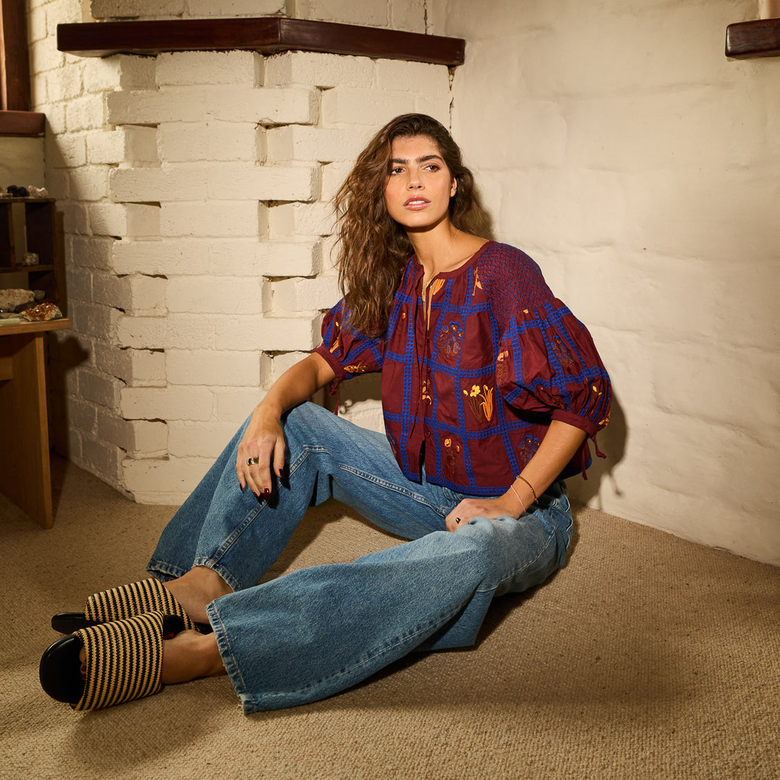Sage X Clare - Florina Blouse - Rosewood
