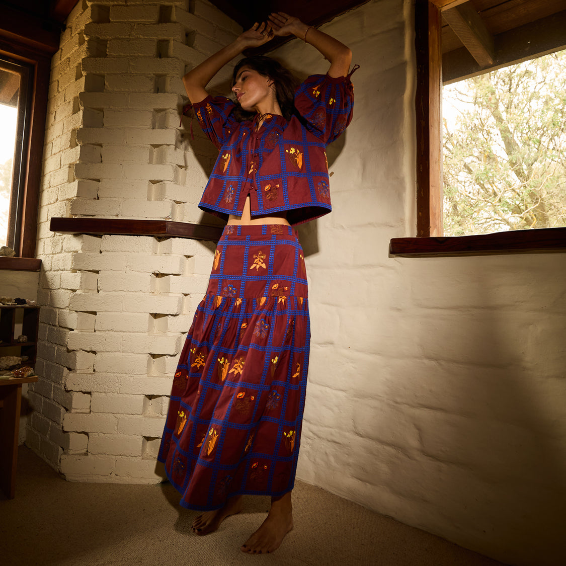 Sage X Clare - Florina Blouse - Rosewood