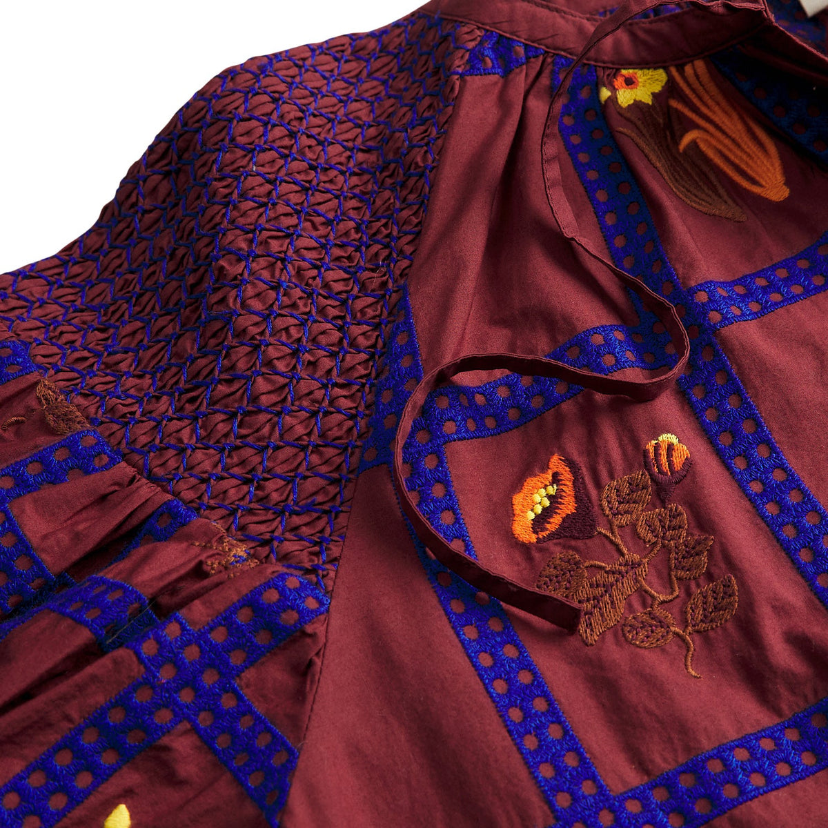 Sage X Clare - Florina Blouse - Rosewood