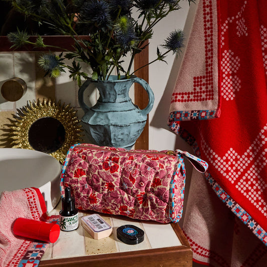 Sage X Clare - Magnolia Makeup Bag - Poppy