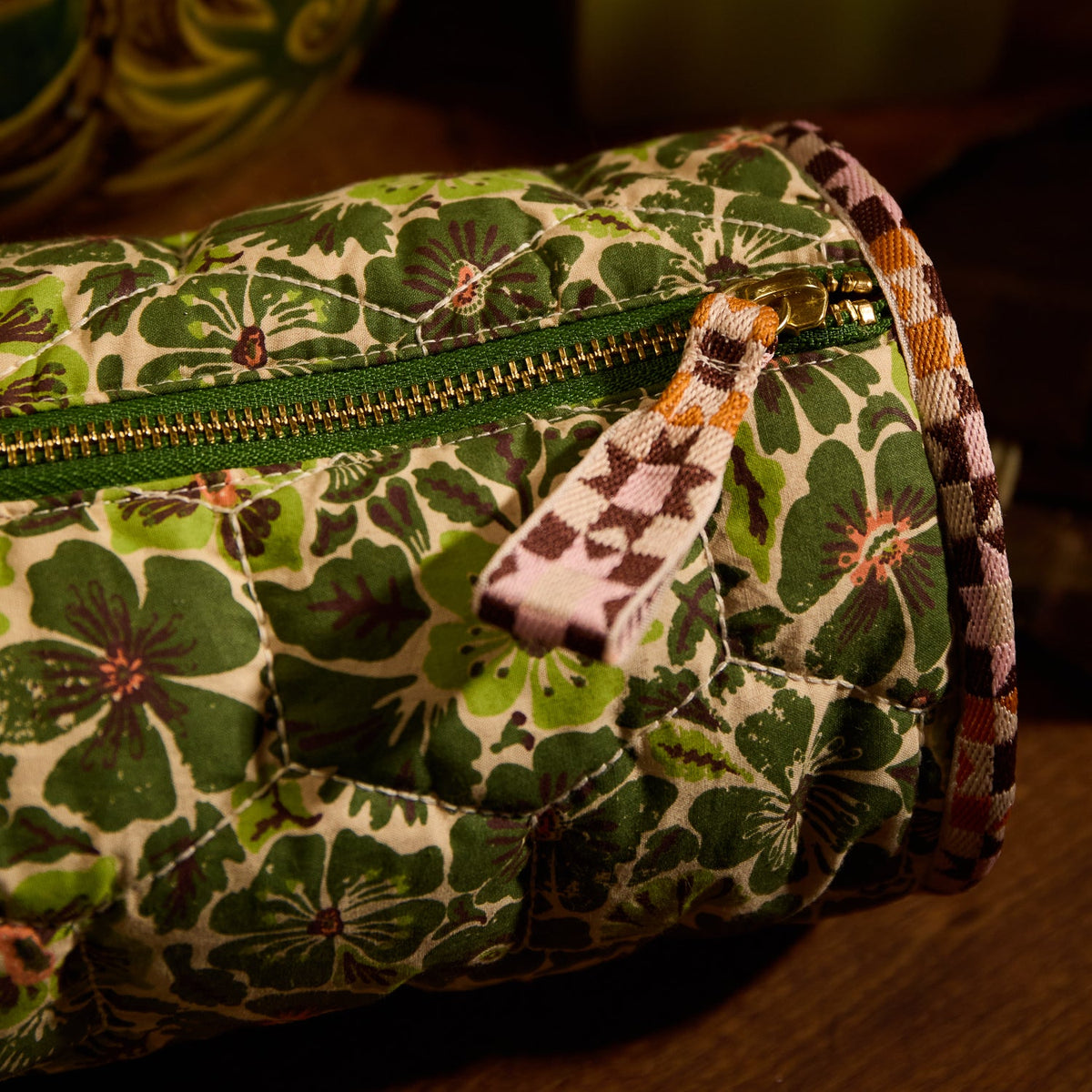 Sage X Clare - Magnolia Makeup Bag - Cactus Green