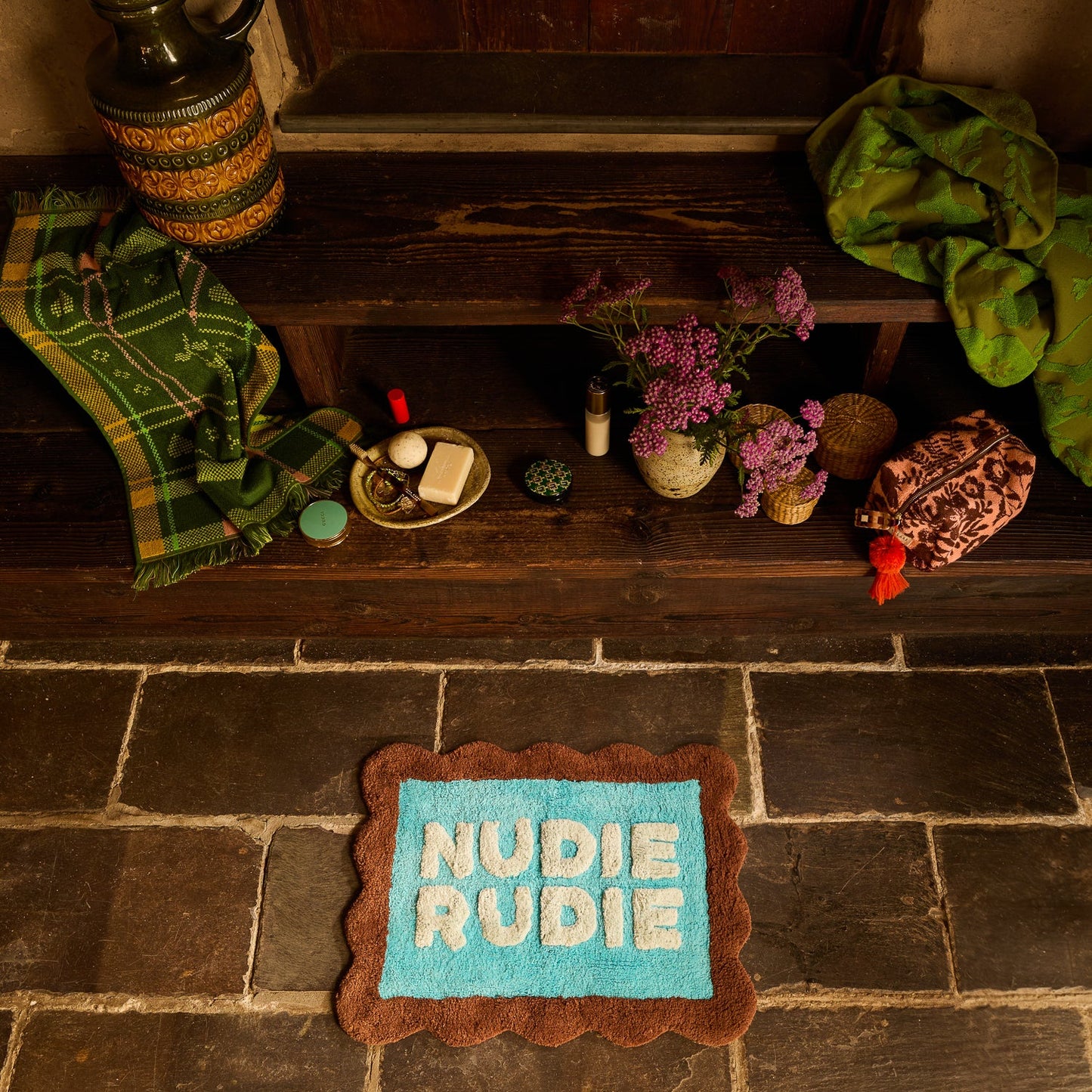 Sage X Clare - Romy Nudie Bath Mat Mini - Turquoise