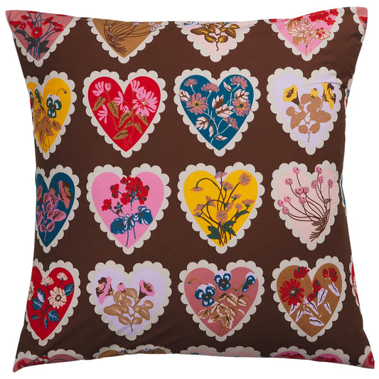 Sage X Clare - Loretta Cotton Euro Pillowcase Set - Umber