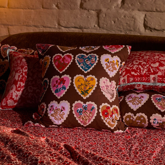 Sage X Clare - Loretta Cotton Euro Pillowcase Set - Umber