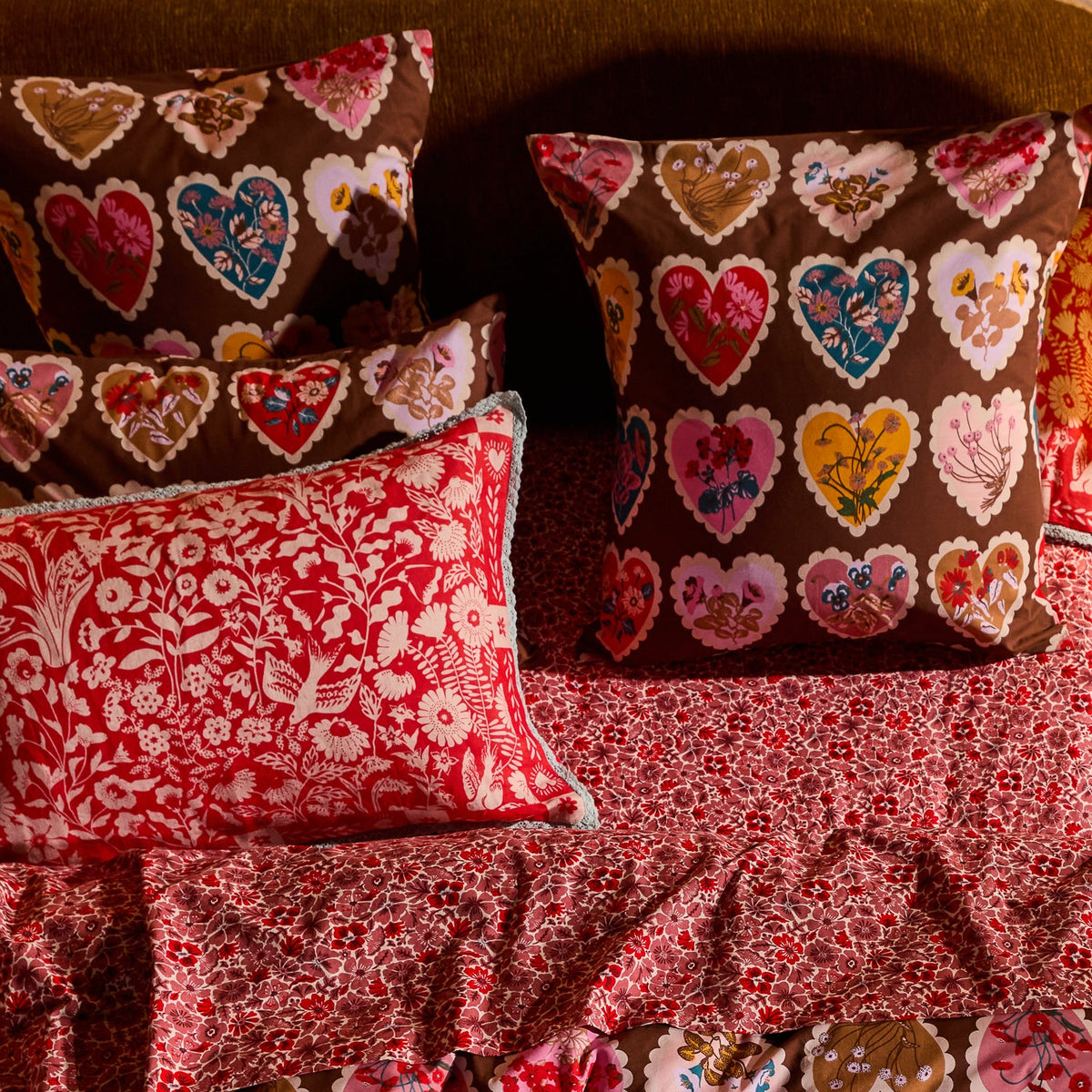 Sage X Clare - Loretta Cotton Euro Pillowcase Set - Umber