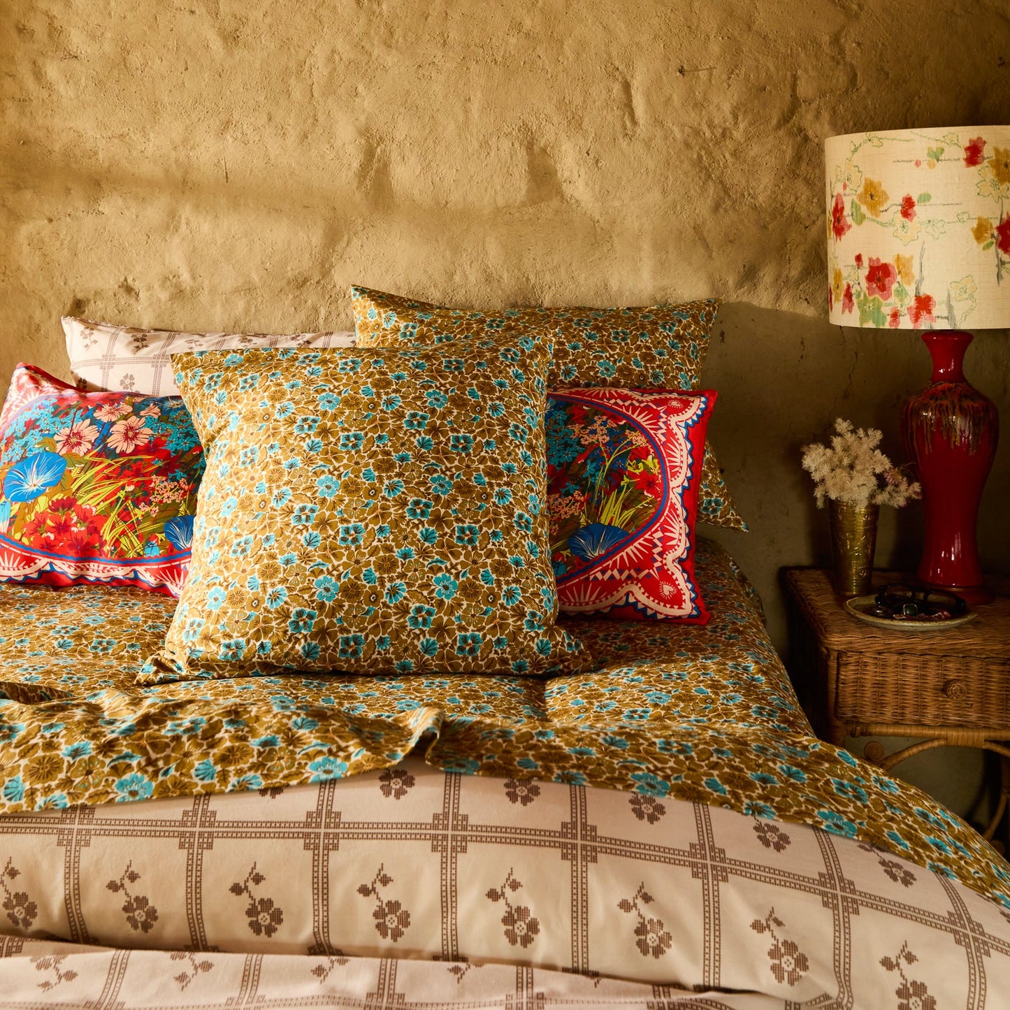 Sage X Clare - Magnolia Cotton Euro Pillowcase Set - Turquoise
