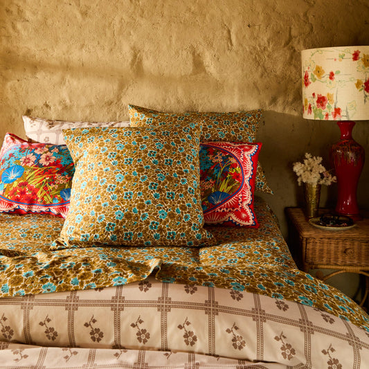 Sage X Clare - Magnolia Cotton Euro Pillowcase Set - Turquoise