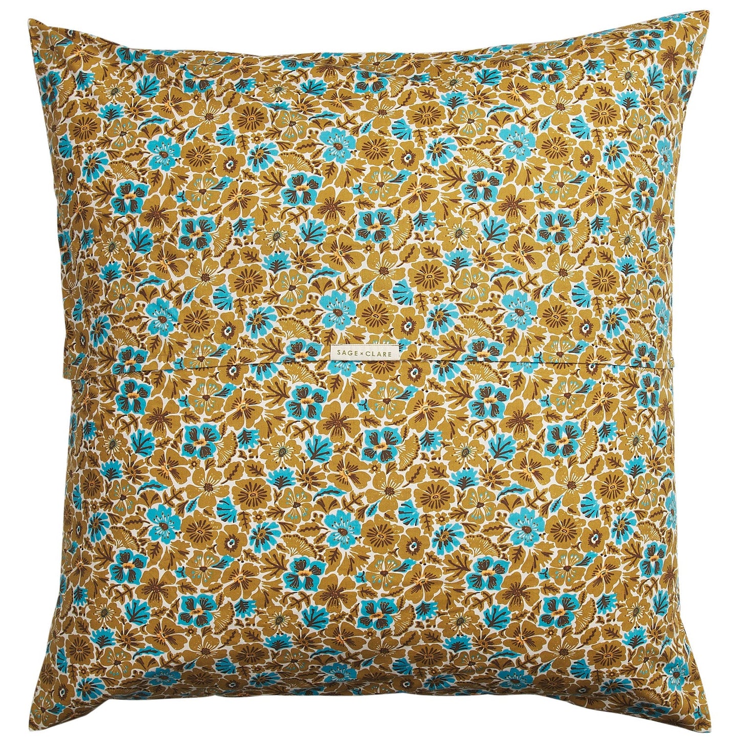 Sage X Clare - Magnolia Cotton Euro Pillowcase Set - Turquoise