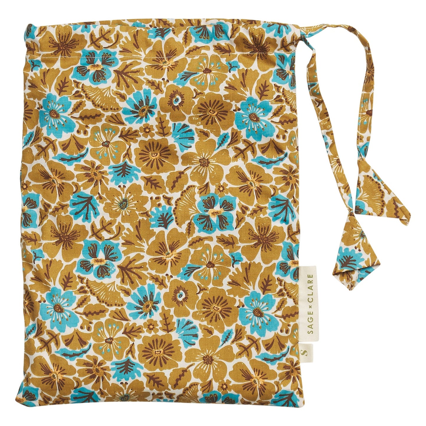 Sage X Clare - Magnolia Cotton Euro Pillowcase Set - Turquoise