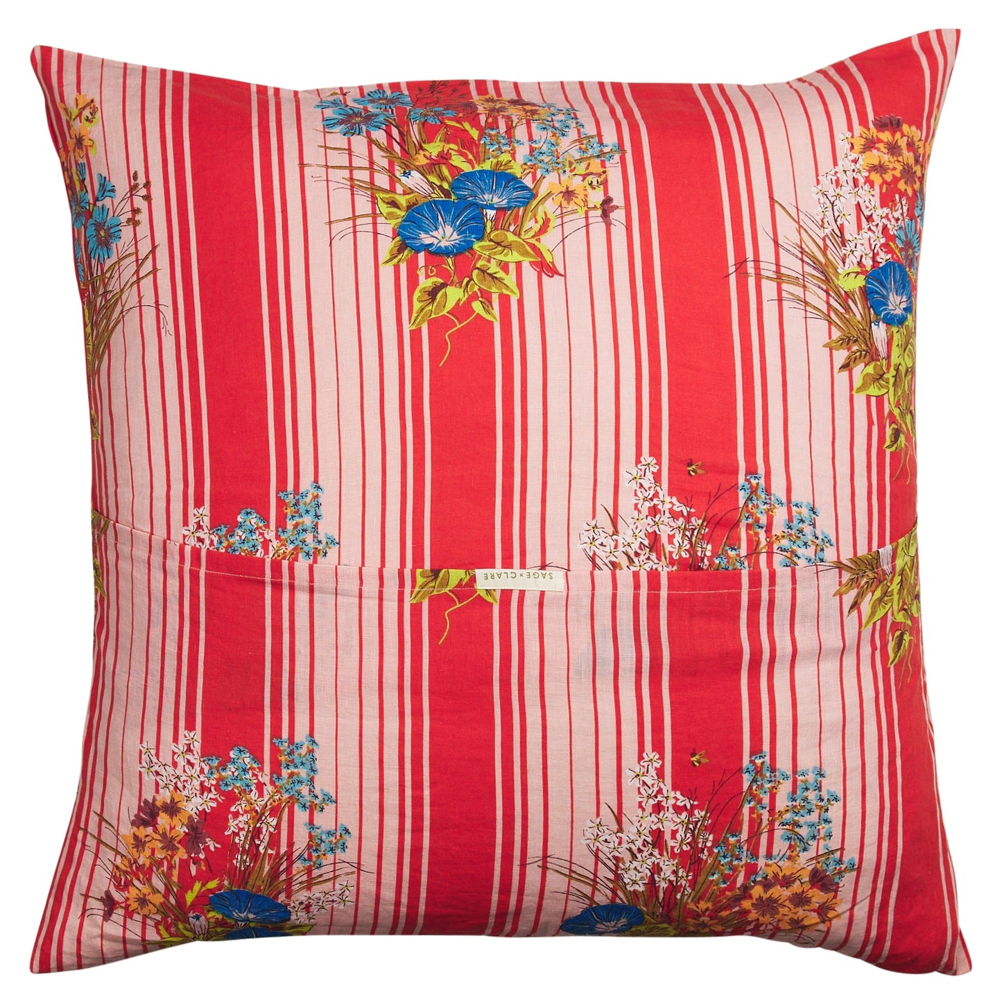 Sage X Clare - Dempsey Linen Euro Pillowcase Set - Poppy