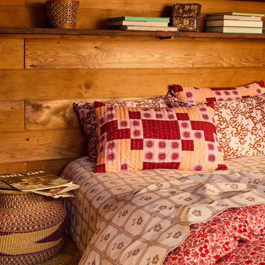 Sage X Clare - Abilene Patchwork Sham - Dahlia