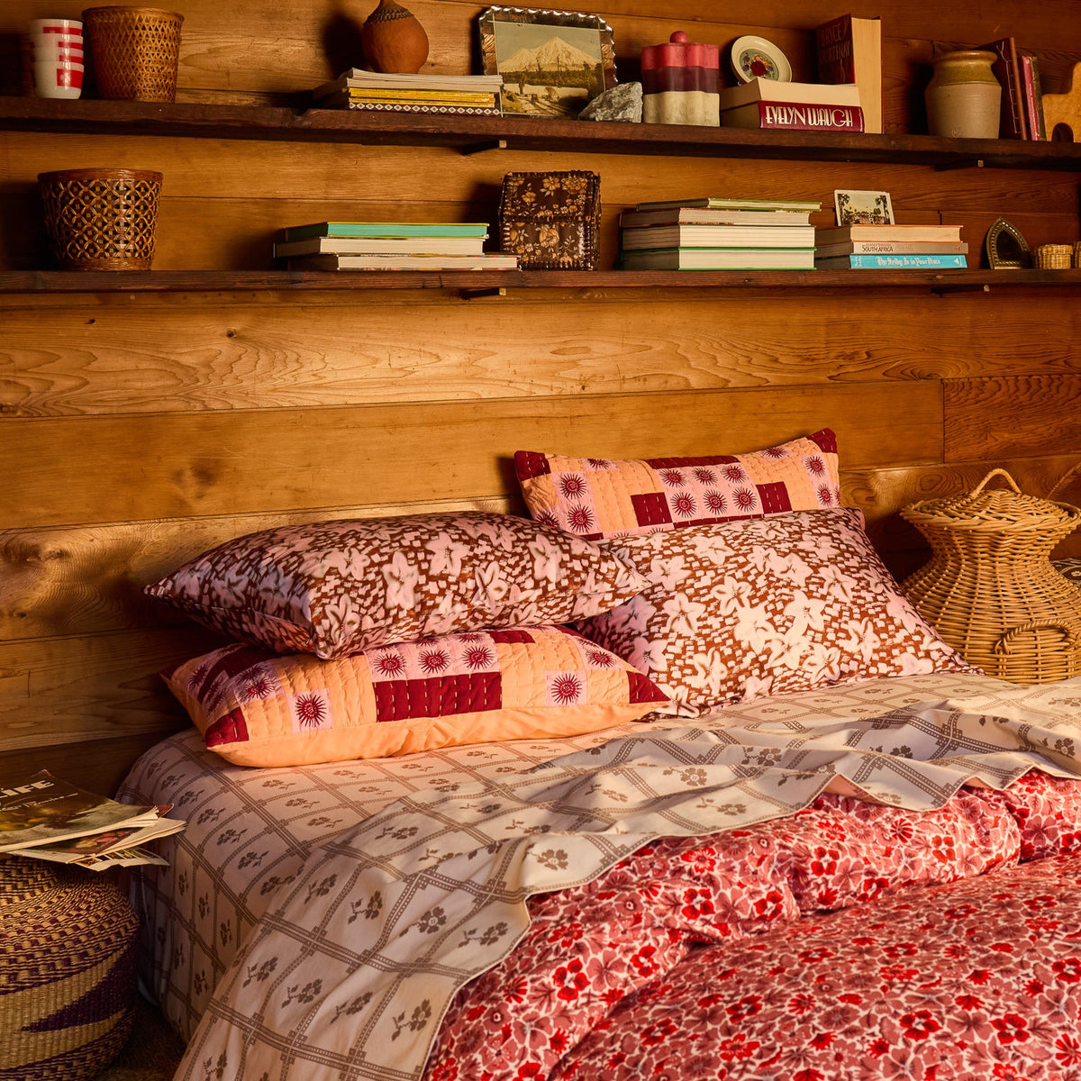 Sage X Clare - Abilene Patchwork Sham - Dahlia