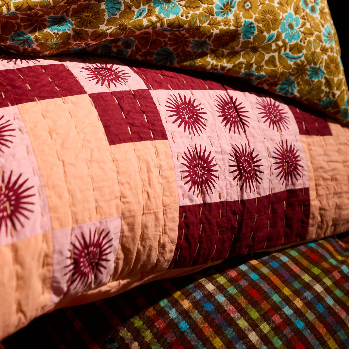Sage X Clare - Abilene Patchwork Sham - Dahlia