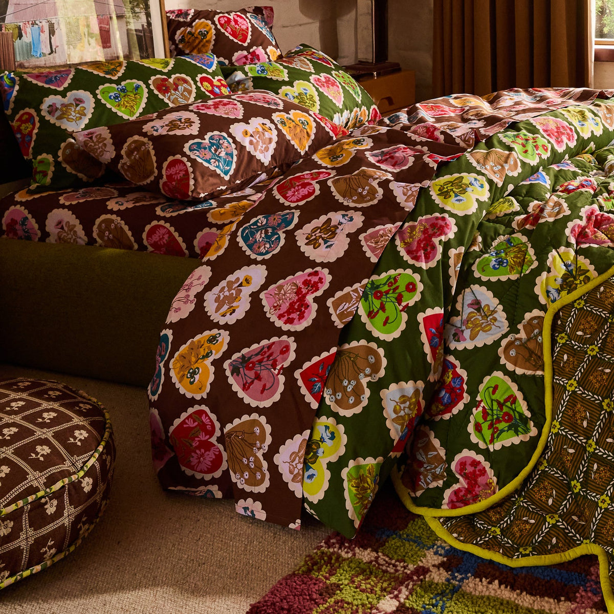 Sage X Clare - Loretta Cotton Pillowcase Set - Umber