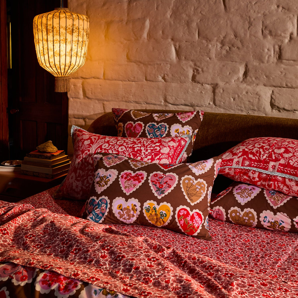 Sage X Clare - Loretta Cotton Pillowcase Set - Umber