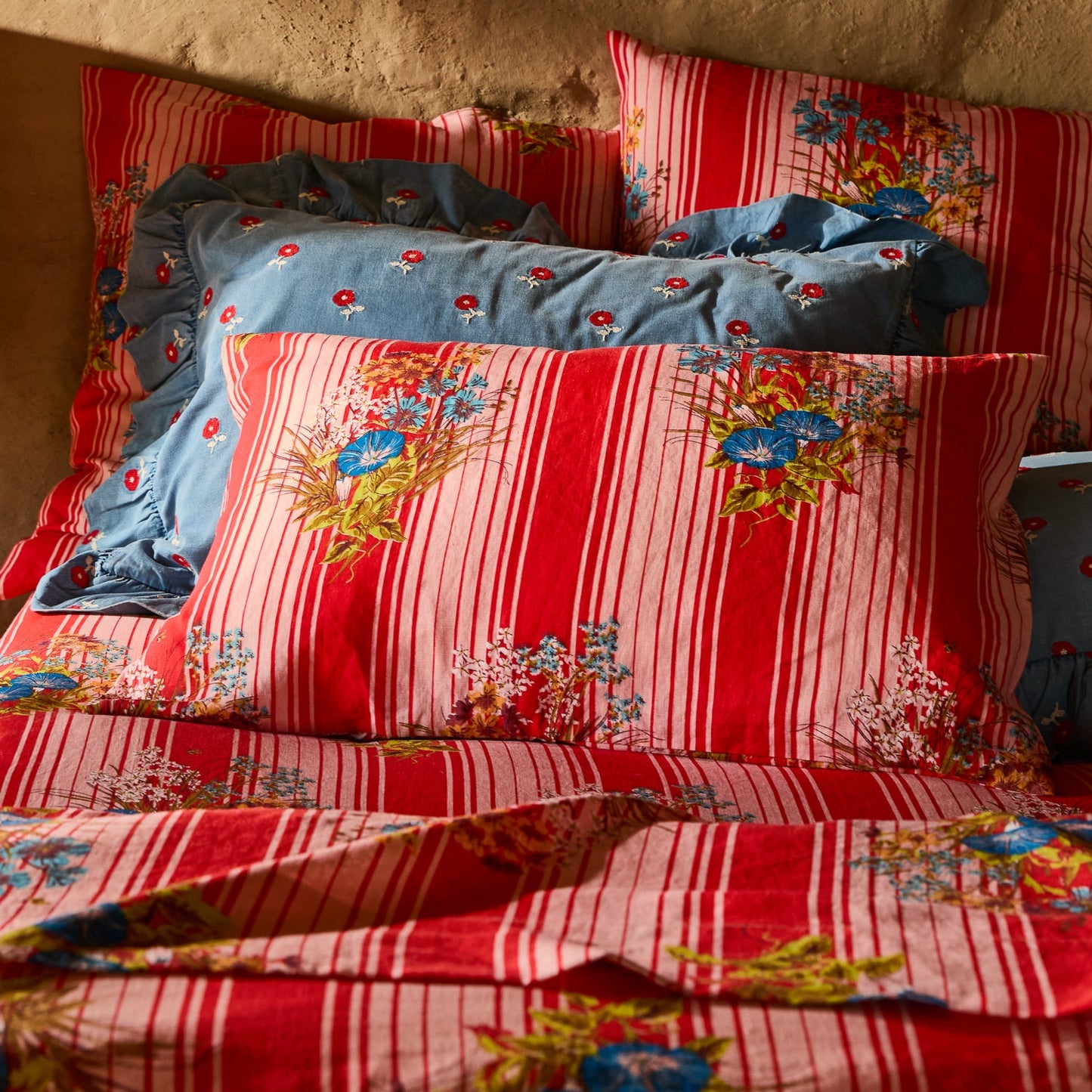 Sage X Clare - Dempsey Linen Pillowcase Set - Poppy