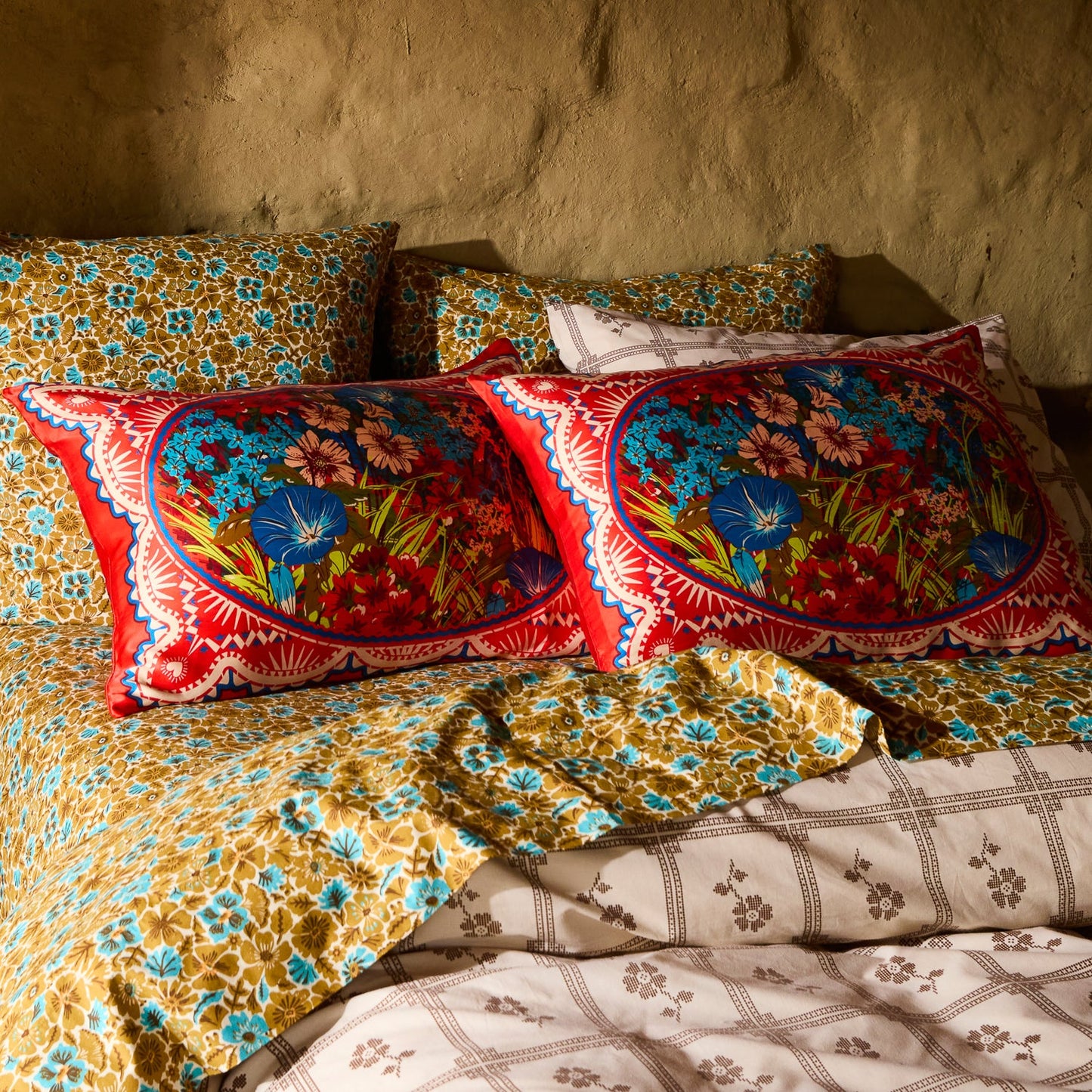 Sage X Clare - Ramona Silk Pillowcase - Poppy