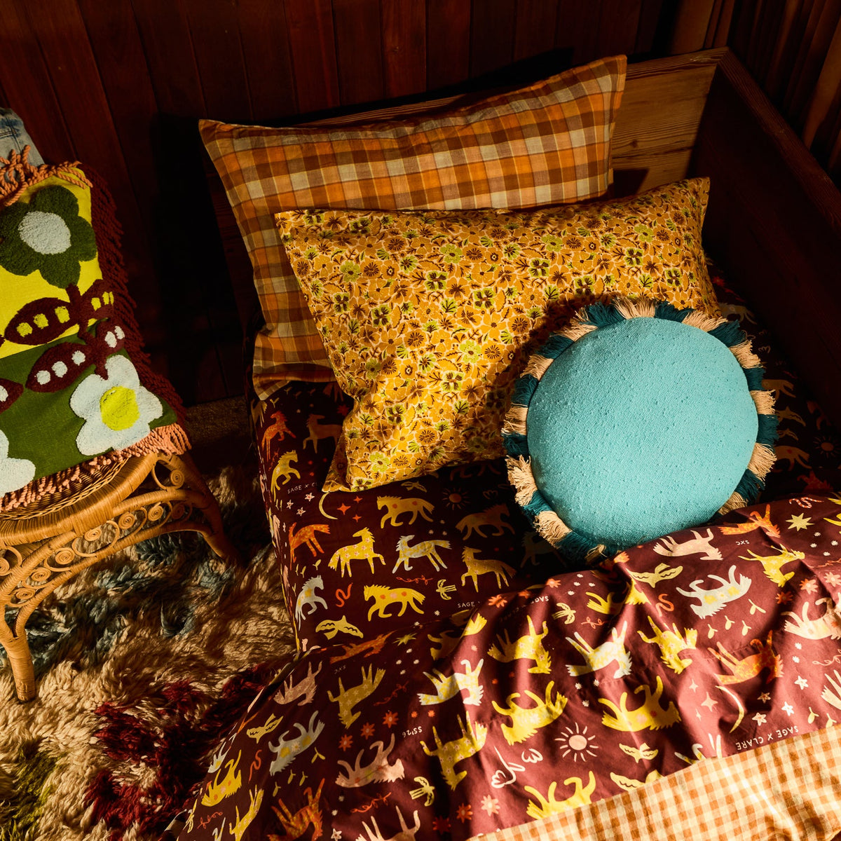 Sage X Clare - Otis Cotton Pillowcase Set - Citrine