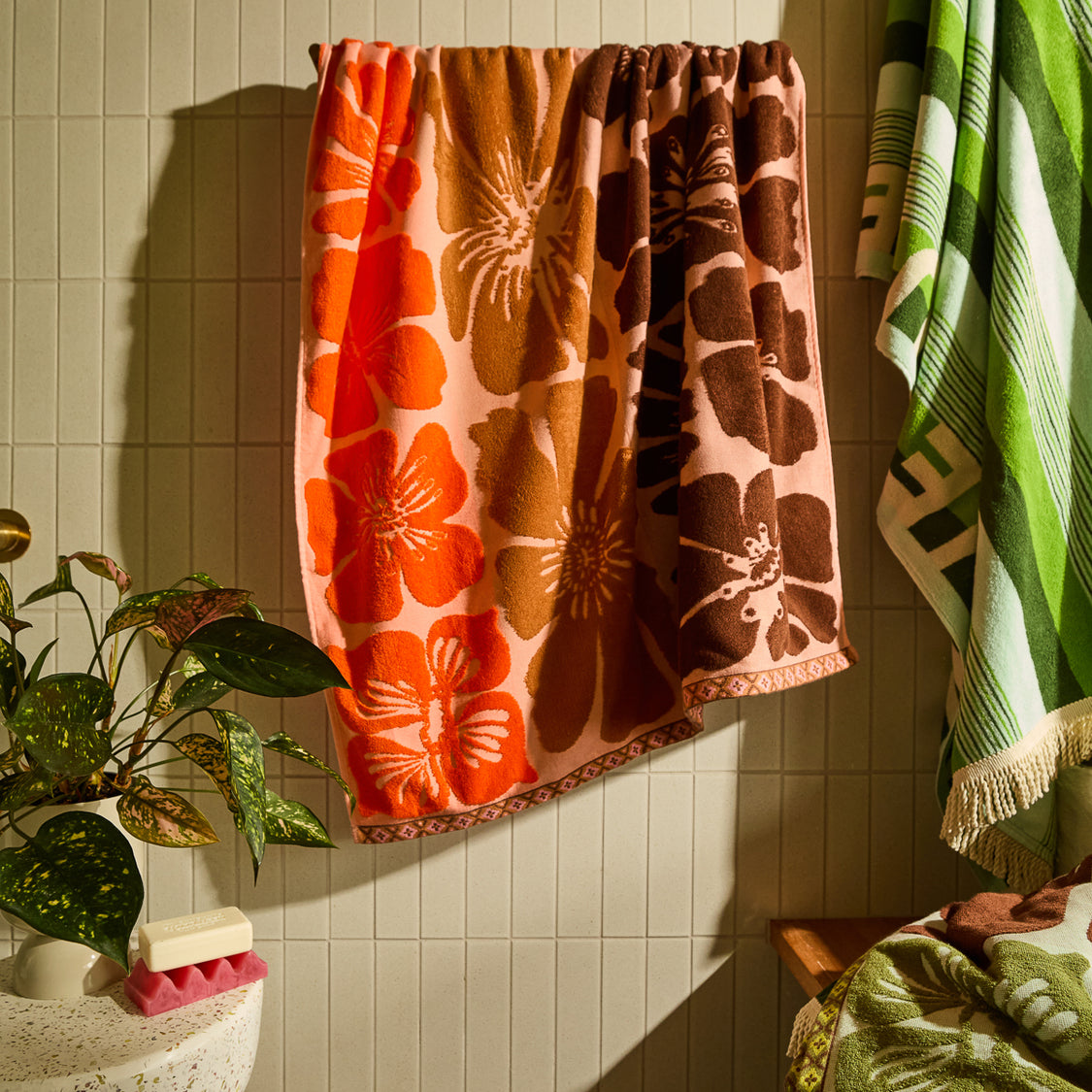 Sage X Clare - Jolene Bath Sheet - Carnelian