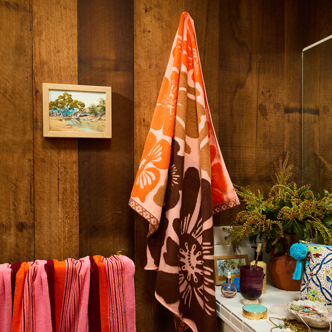 Sage X Clare - Jolene Bath Sheet - Carnelian