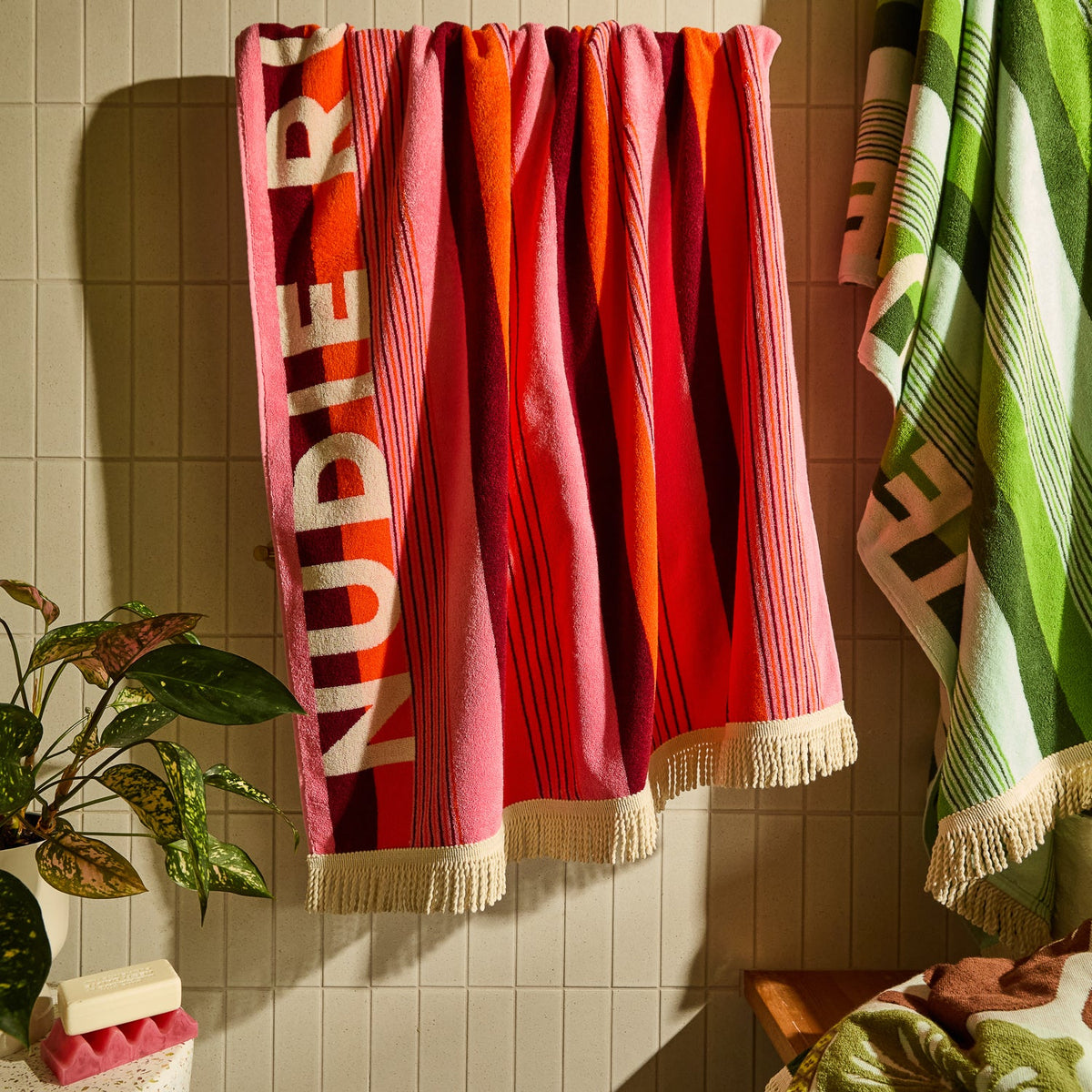 Sage X Clare - June Nudie Bath Sheet - Dahlia
