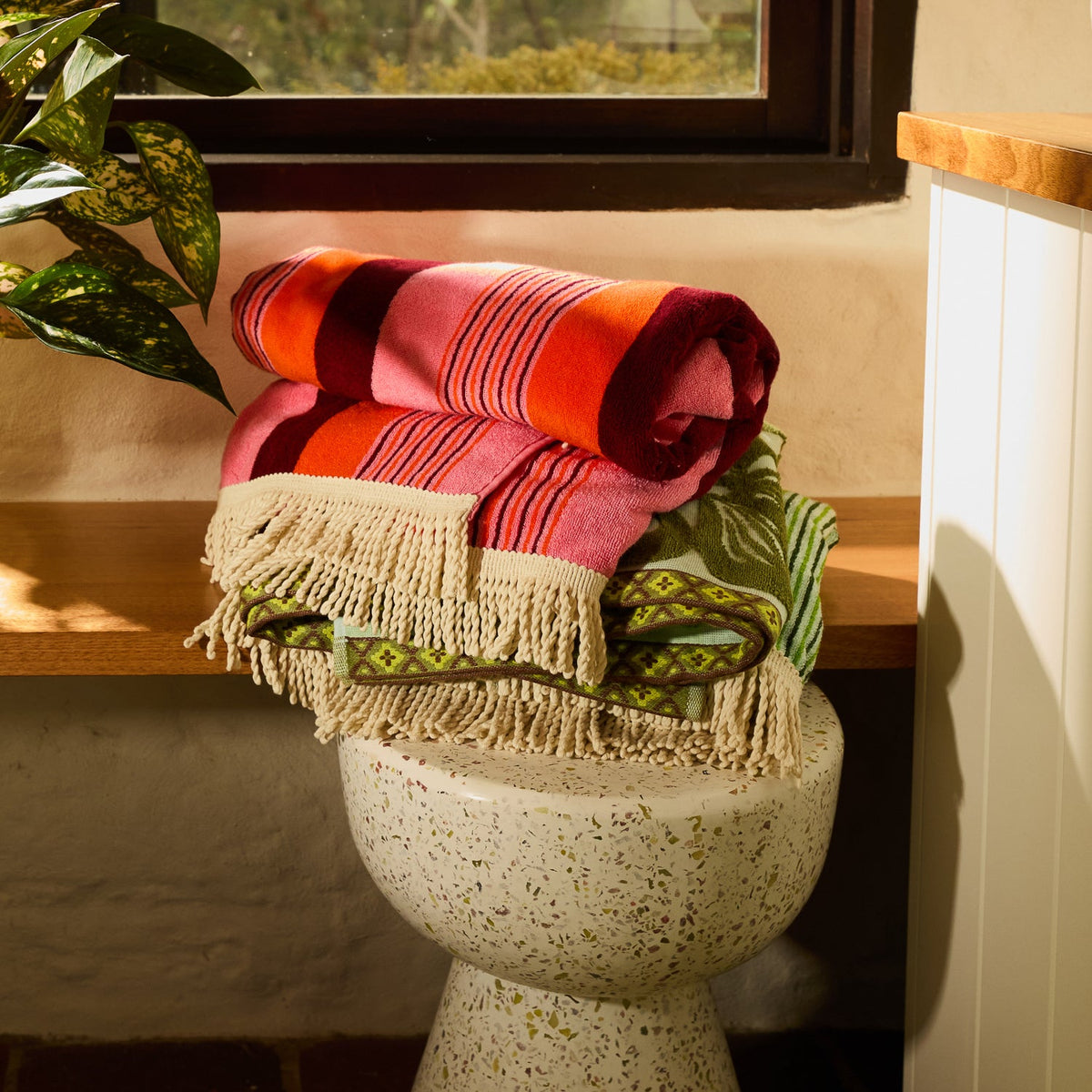 Sage X Clare - June Nudie Bath Sheet - Dahlia