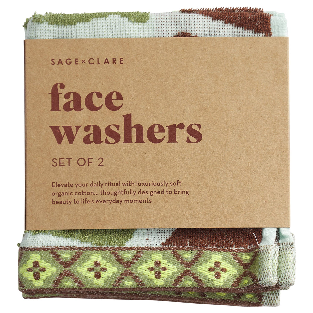 Sage X Clare - Jolene Face Washer Set - Fluorite