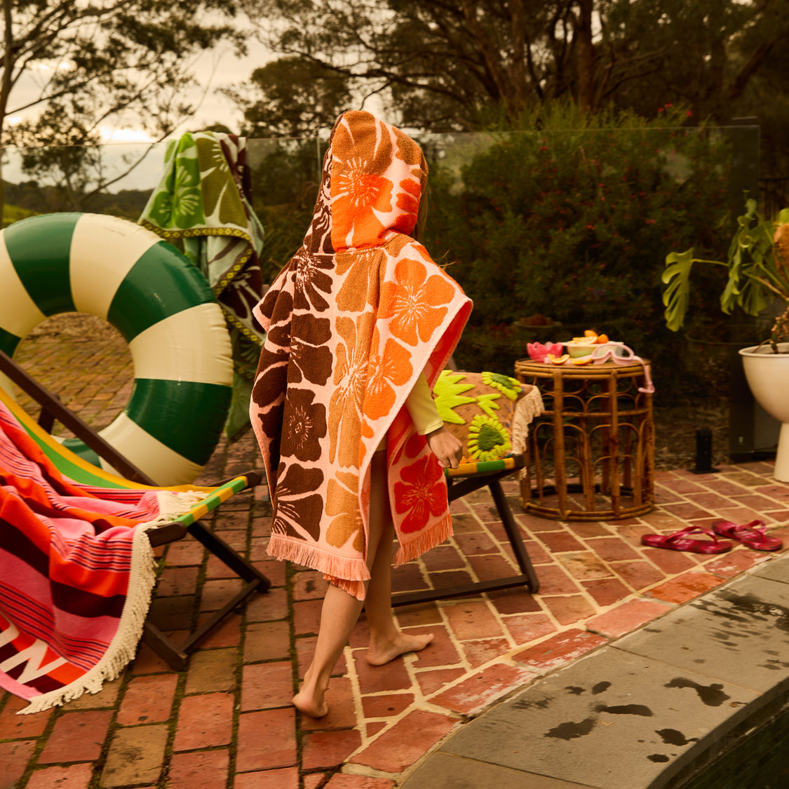 Sage X Clare - Jolene Hooded Towel - Carnelian