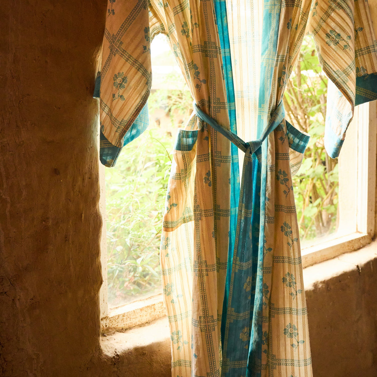 Sage X Clare - Bonny Cotton Robe - Turquoise