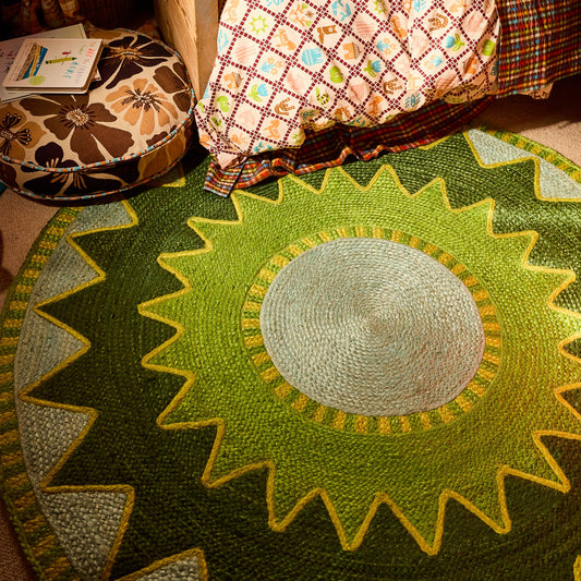 Sage X Clare - Maeve Jute Rug - Hunter Green