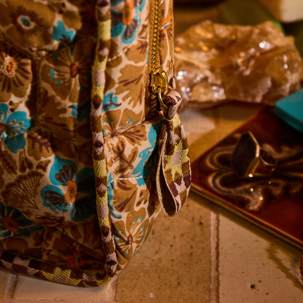 Sage X Clare - Magnolia Vanity Bag - Turquoise