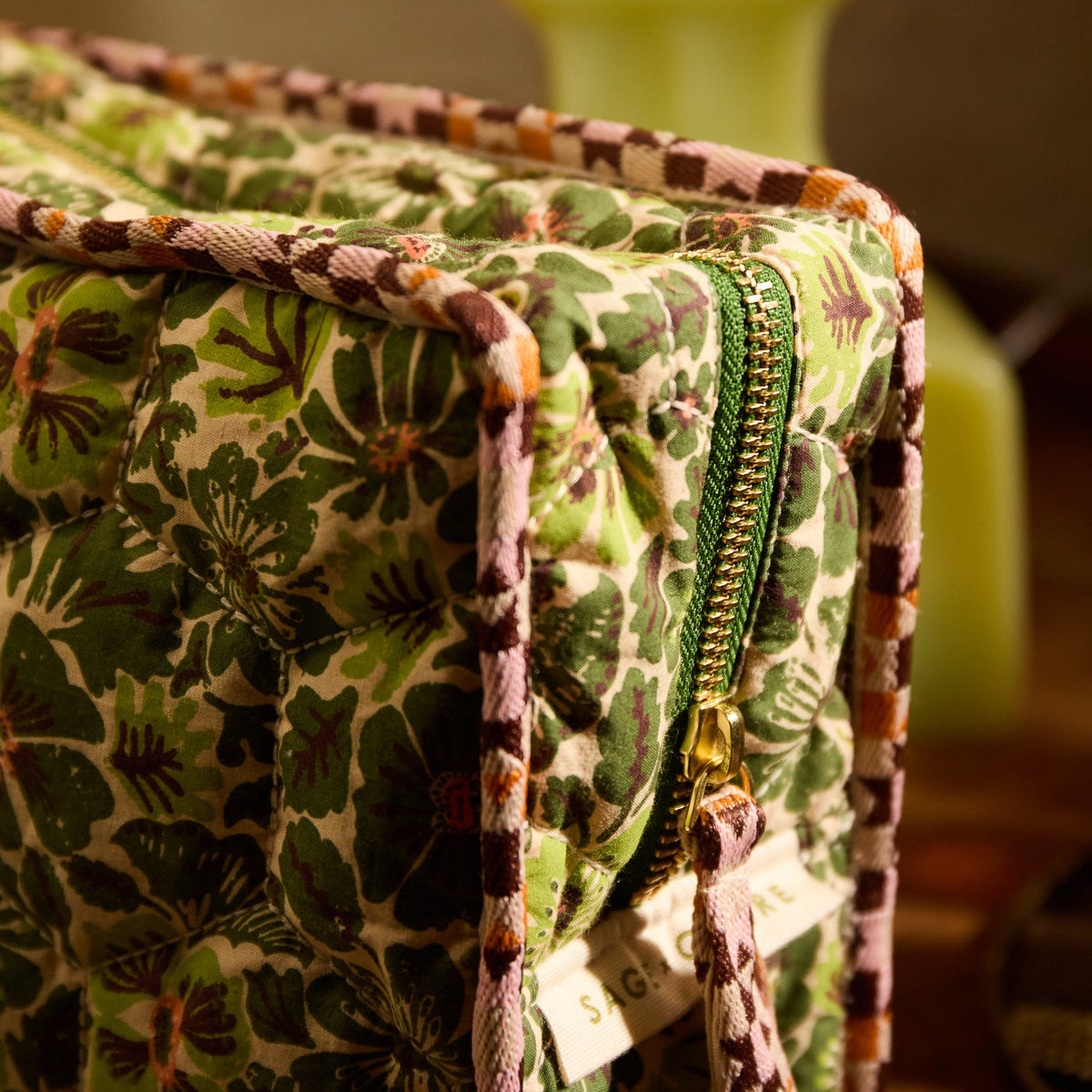 Sage X Clare - Magnolia Vanity Bag - Cactus Green