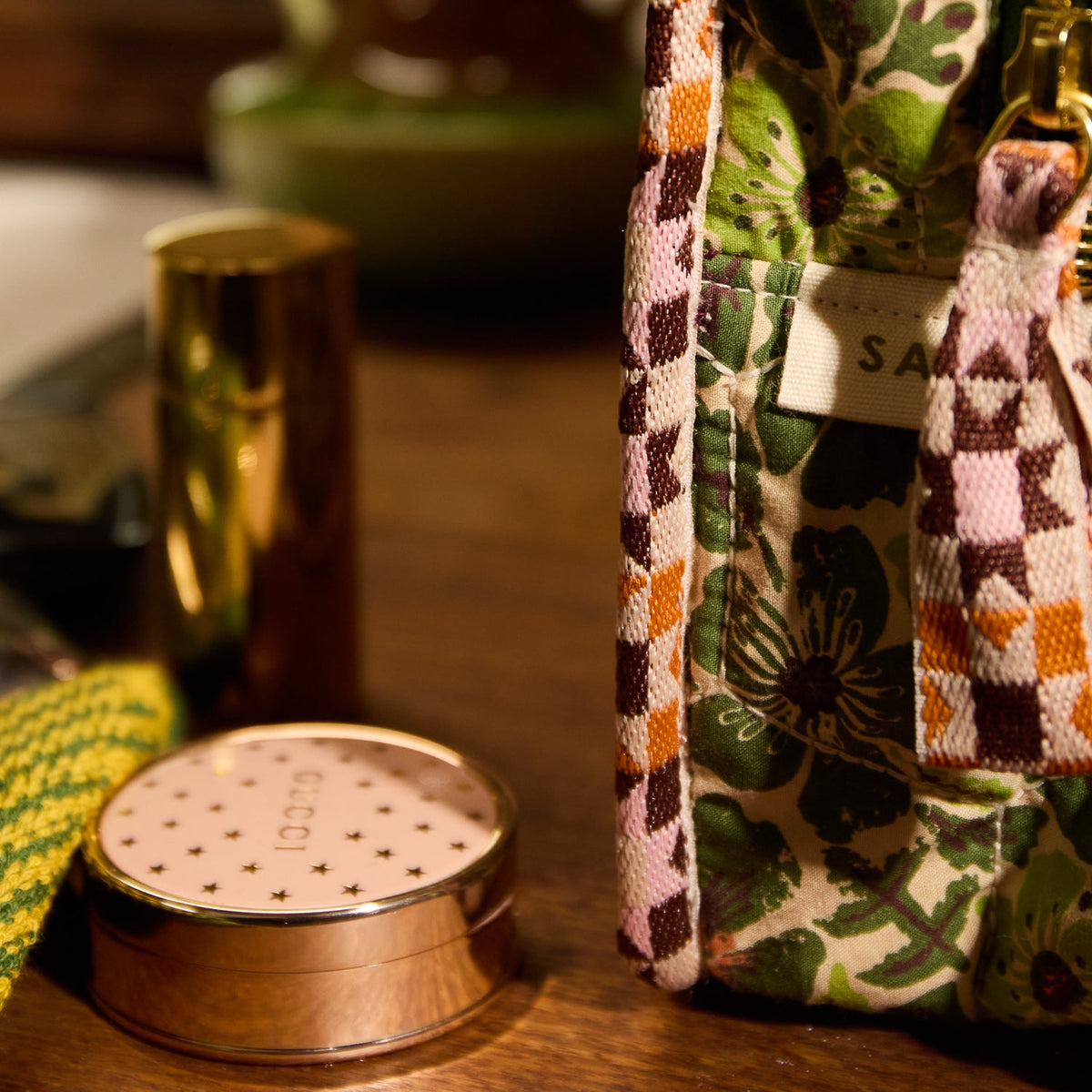 Sage X Clare - Magnolia Vanity Bag - Cactus Green